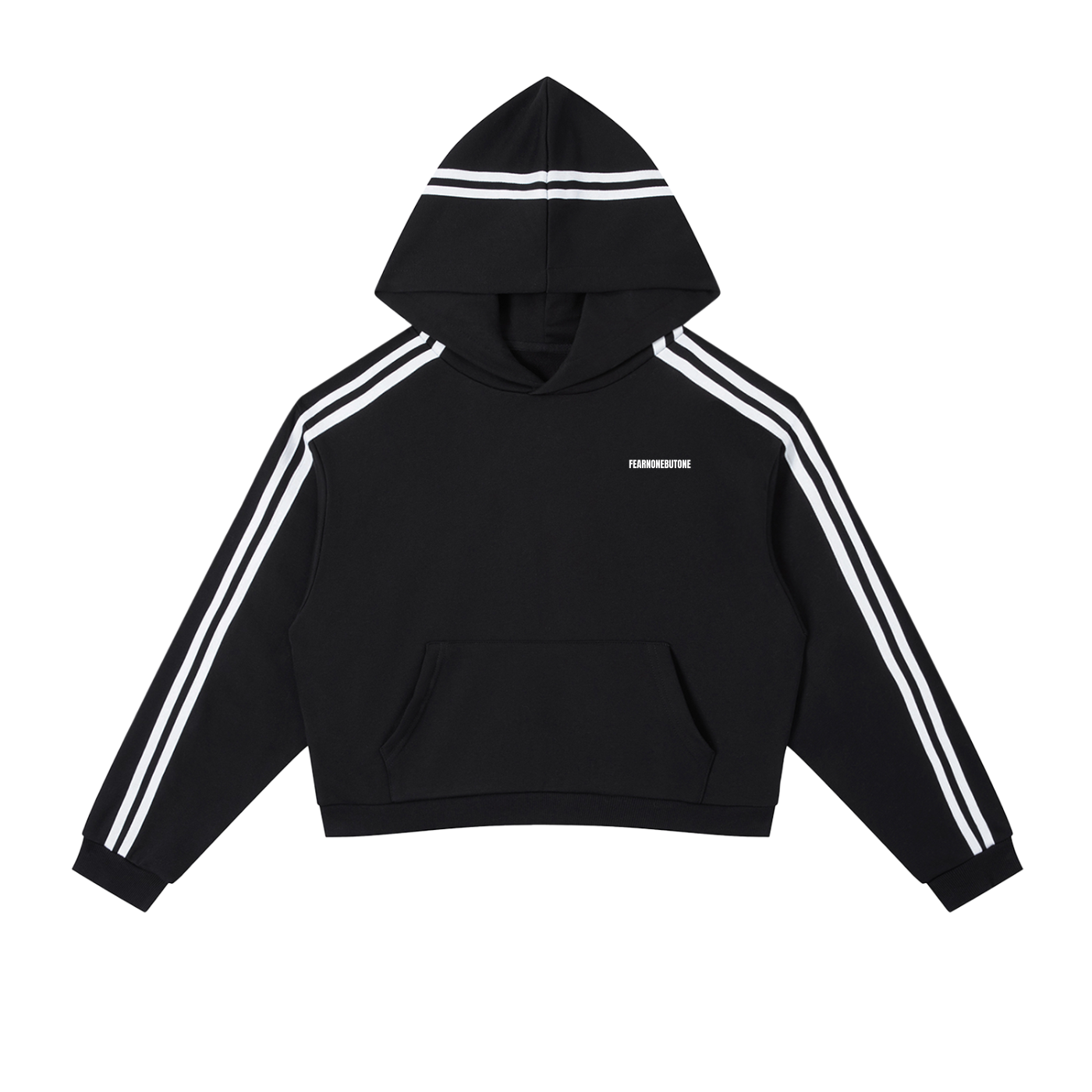 Side Stripe Cropped Hoodie