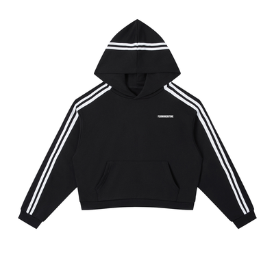 Side Stripe Cropped Hoodie