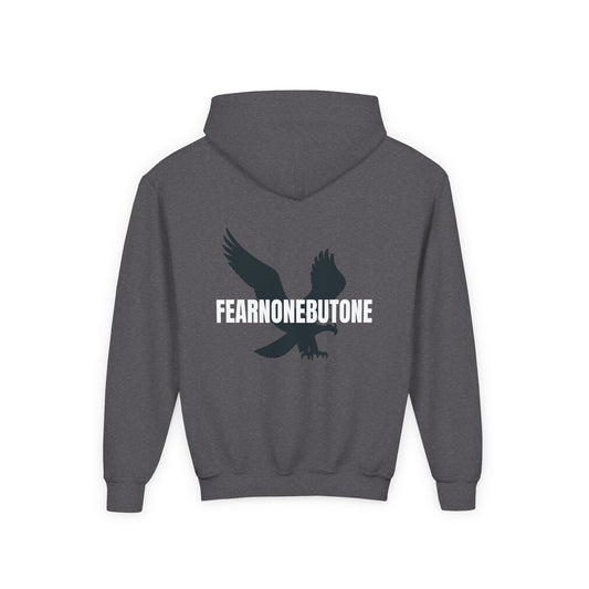 Youth Streetwear Hoodie – Eagle Design | FEARNONEBUTONE