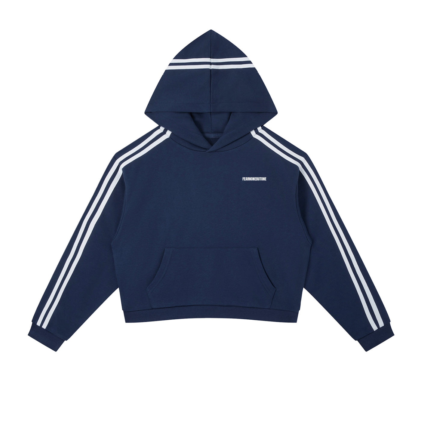 Side Stripe Cropped Hoodie