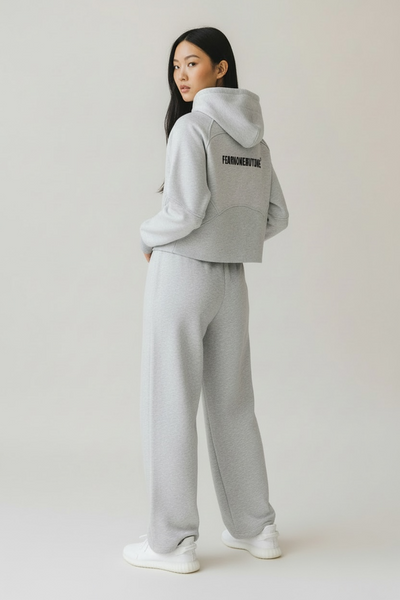 Cropped Zip-Through Hoodie