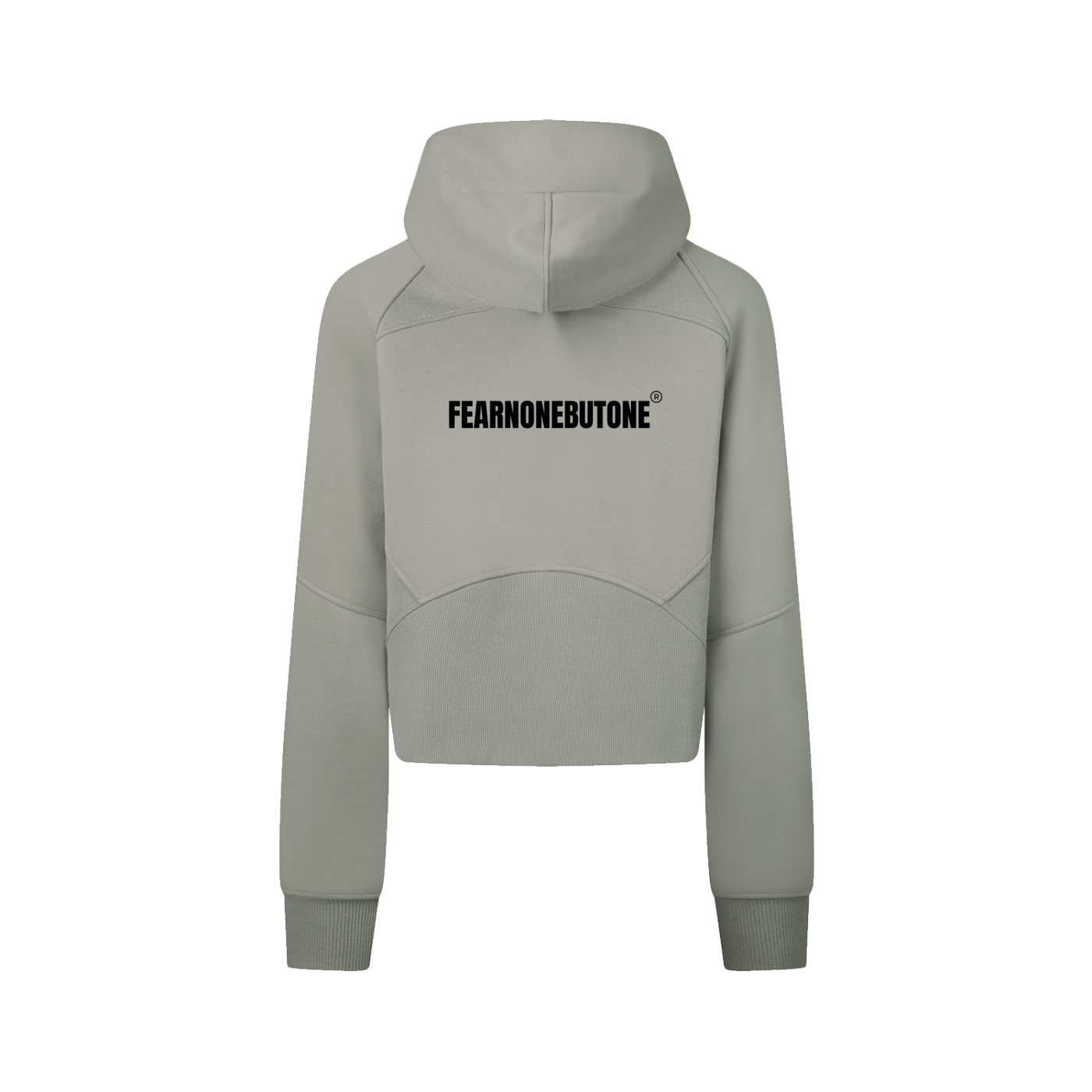 Cropped Zip-Through Hoodie